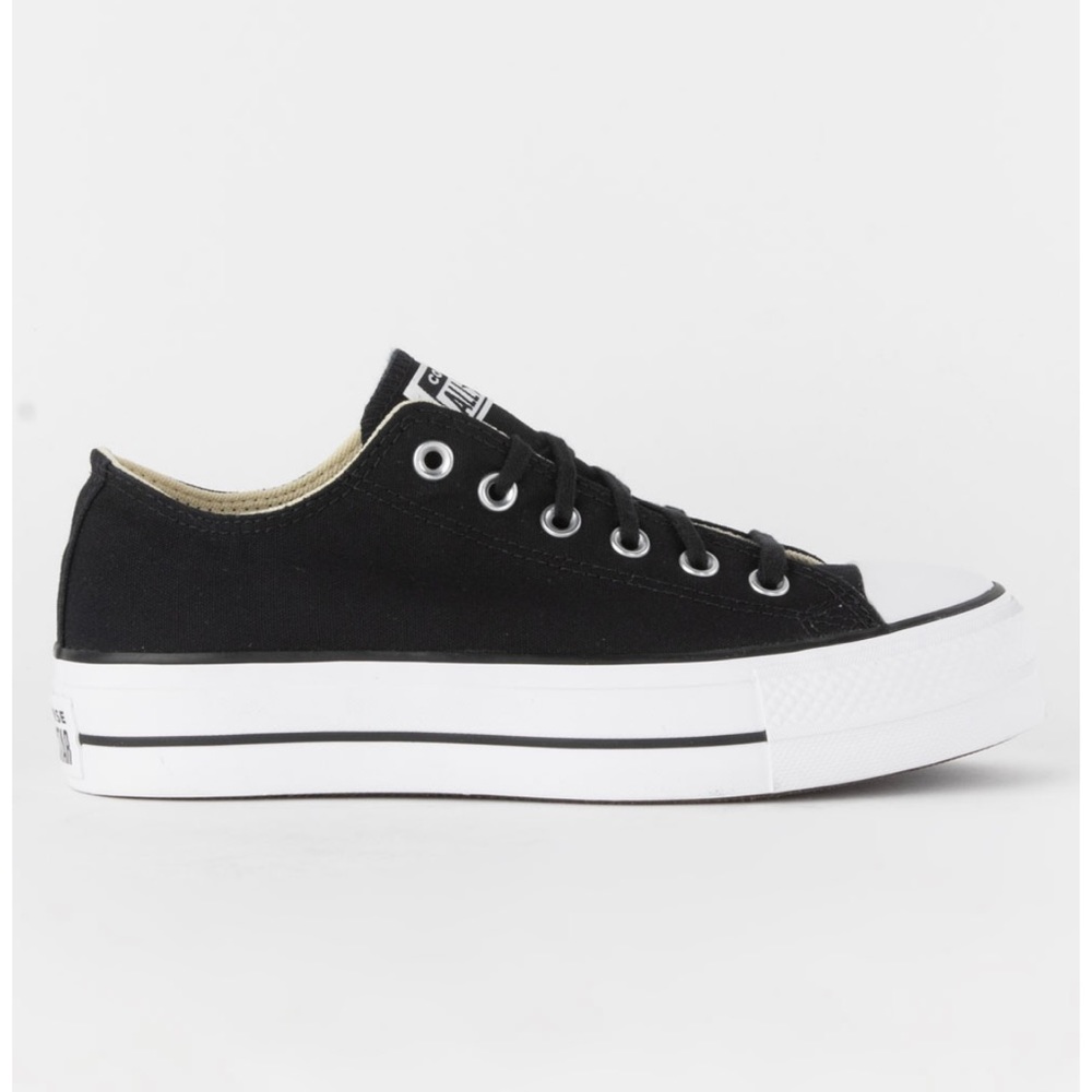 Black platform Converse